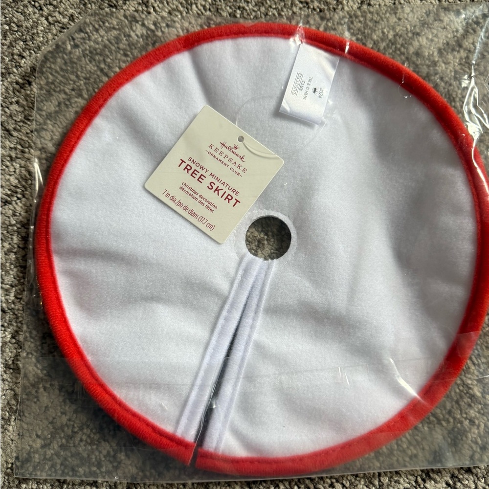 Hallmark Red and White Miniature Tree Skirt